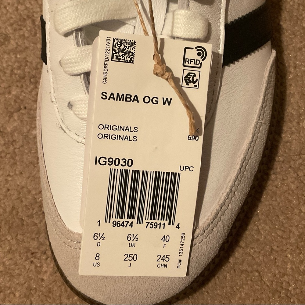 Adidas Samba OG White Black Sneakers - Picture 4 of 6